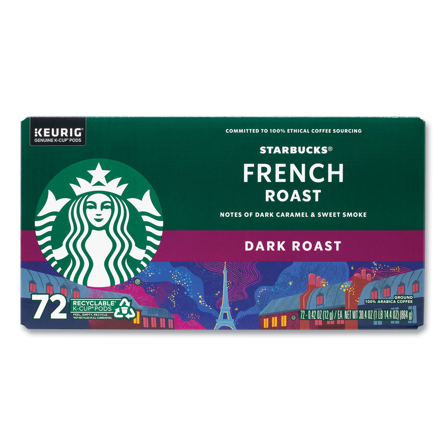 Green Rabbit K-Cup Coffee - French/Dark - K-Cup - French Roast - 72 / Carton