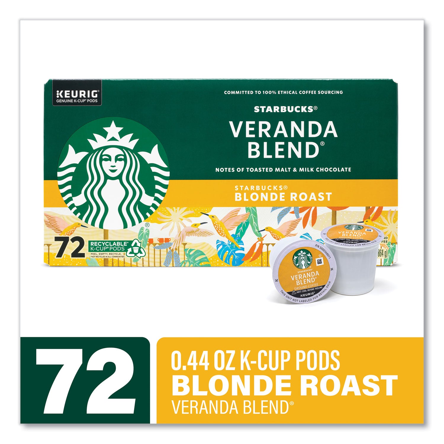 Blonde/Light - K-Cup, Pod - Veranda Blend - 72 / Carton