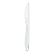 Impress Heavyweight Full-Length Polystyrene Cutlery, Knife, Plastic, White, 100/Box, 10 Boxes/Carton