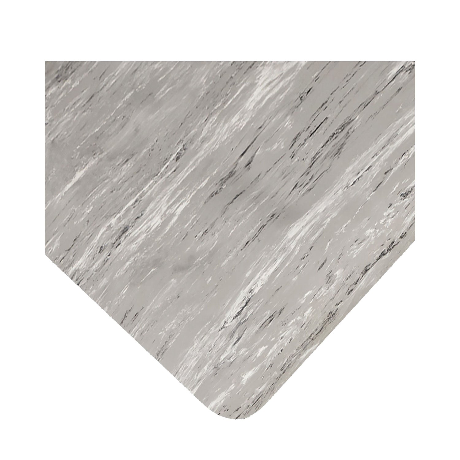 Cushion-Step Marbleized Rubber Mat, 24 x 36, Gray