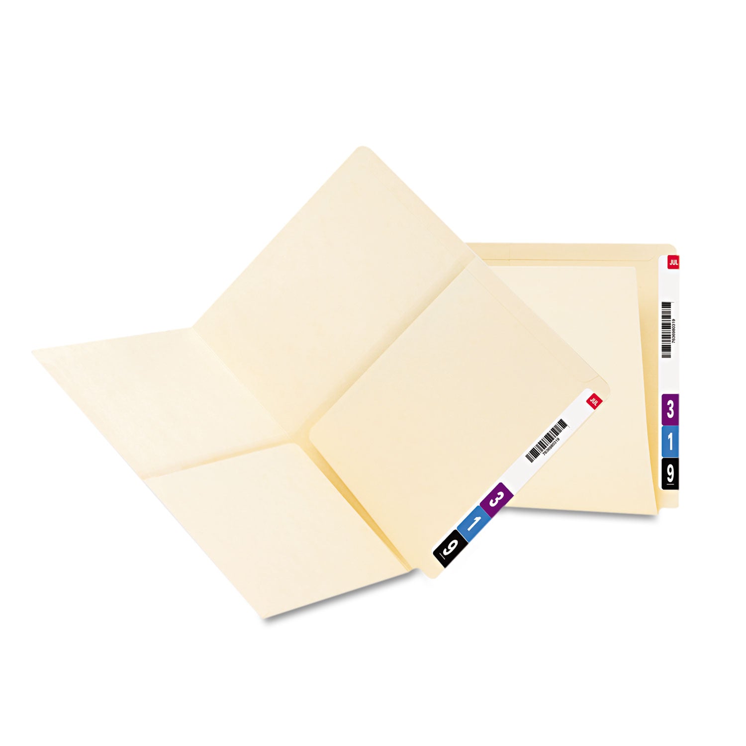 Smead Straight Tab Cut Letter Recycled File Pocket - 8 1/2" x 11" - 2 Pocket(s) - 11 pt. - 2 Plys - Manila - Heavyweight Cover, Embossed - 10% Recycled - 25 / Box