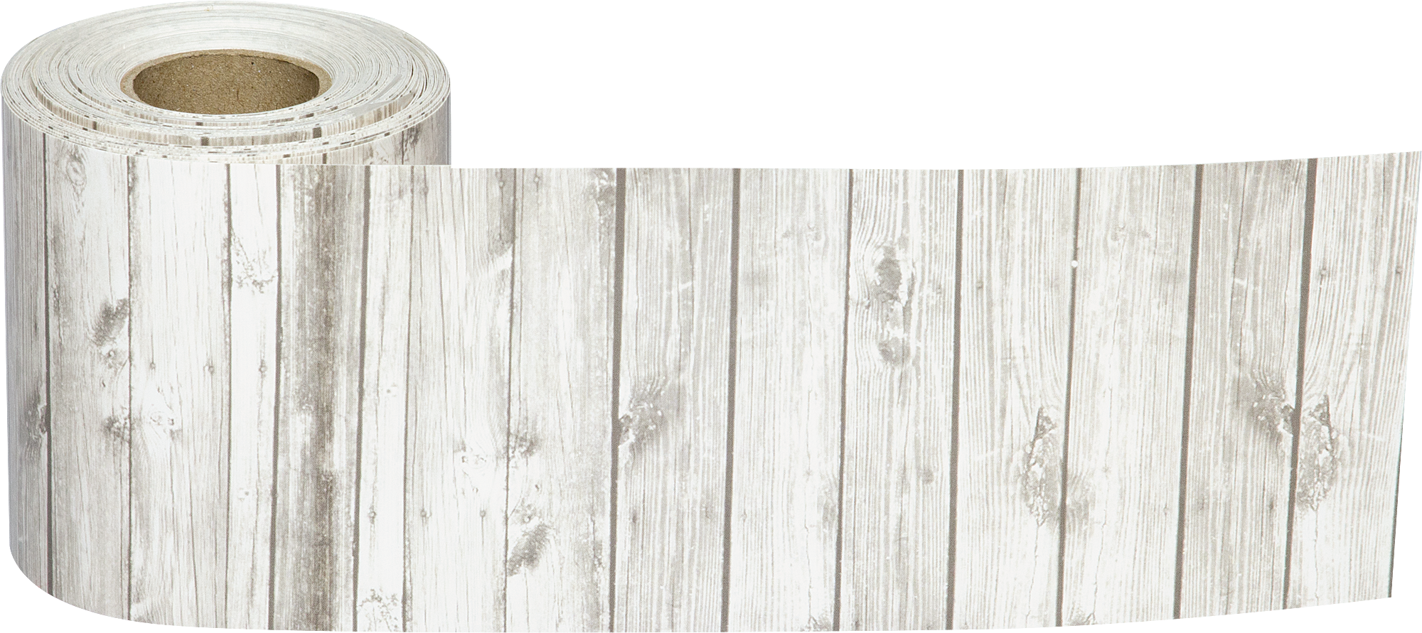 White Wood Straight Rolled Border Trim