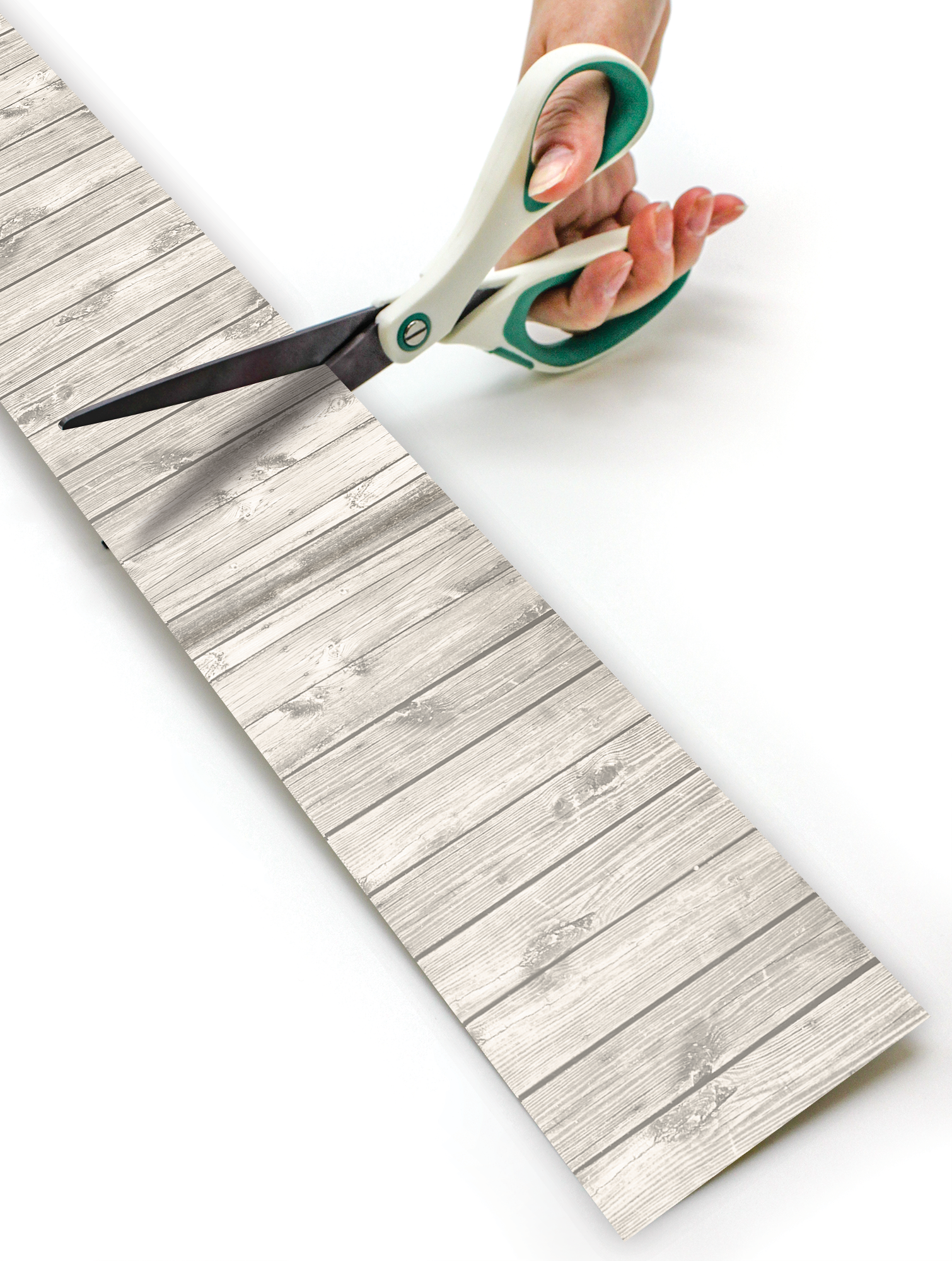 White Wood Straight Rolled Border Trim