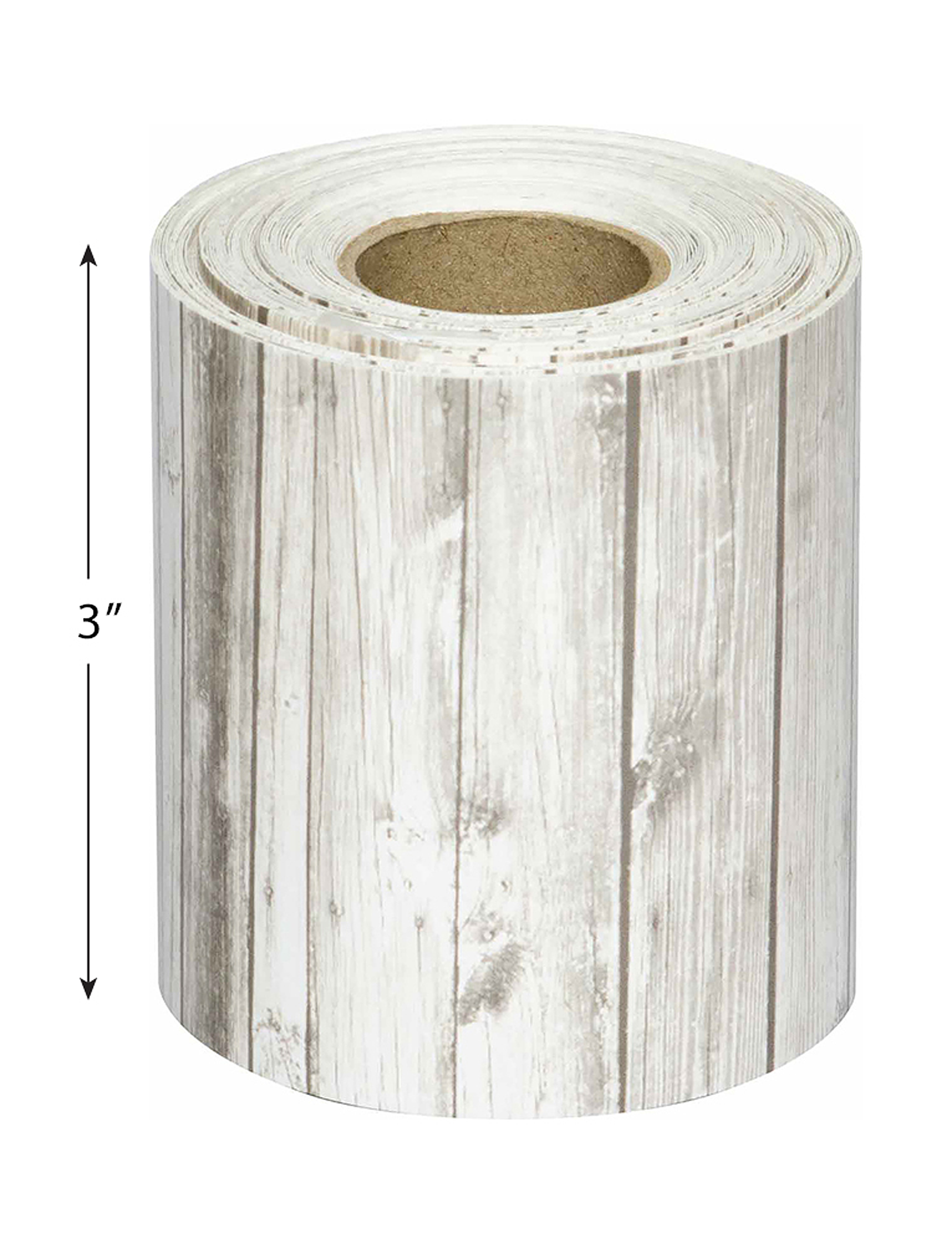 White Wood Straight Rolled Border Trim
