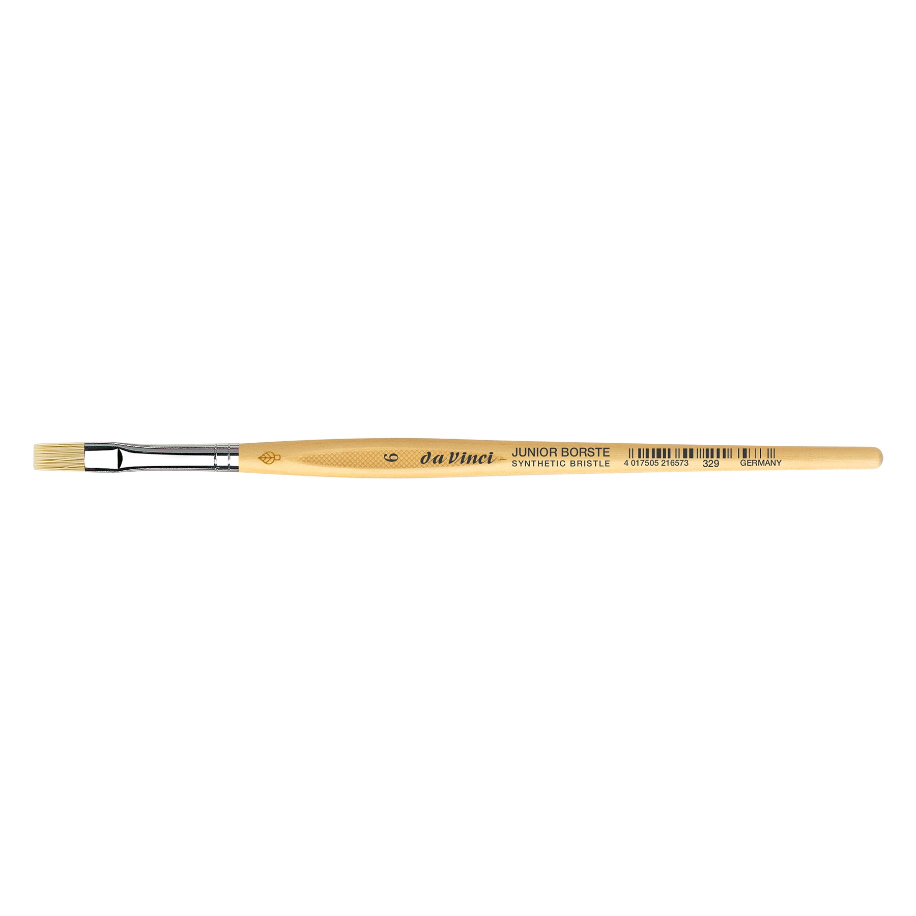JUNIOR BORSTE Synthetic Student Brush, Synthetic, Tempera, Flat, Series 329, Size 6