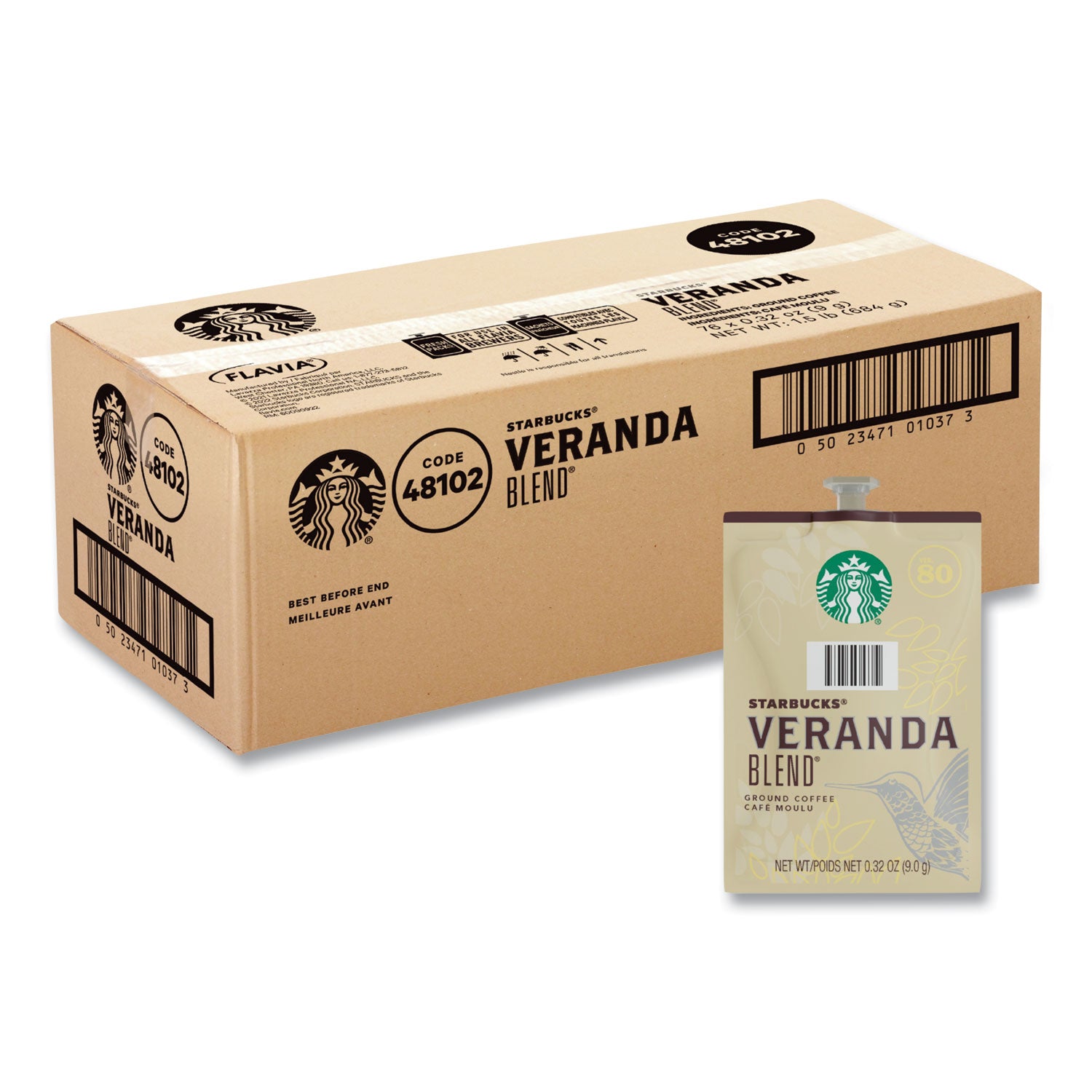 Compatible with Flavia Aroma, Flavia Barista, FLAVIA Creation 600, Flavia Creation 500, Flavia Creation 200, Flavia Creation 150, Flavia Creation 300 - Hot Coffee - Blonde/Light - 0.3 oz - Freshpack - Veranda Blend - Kosher - 76 / Carton