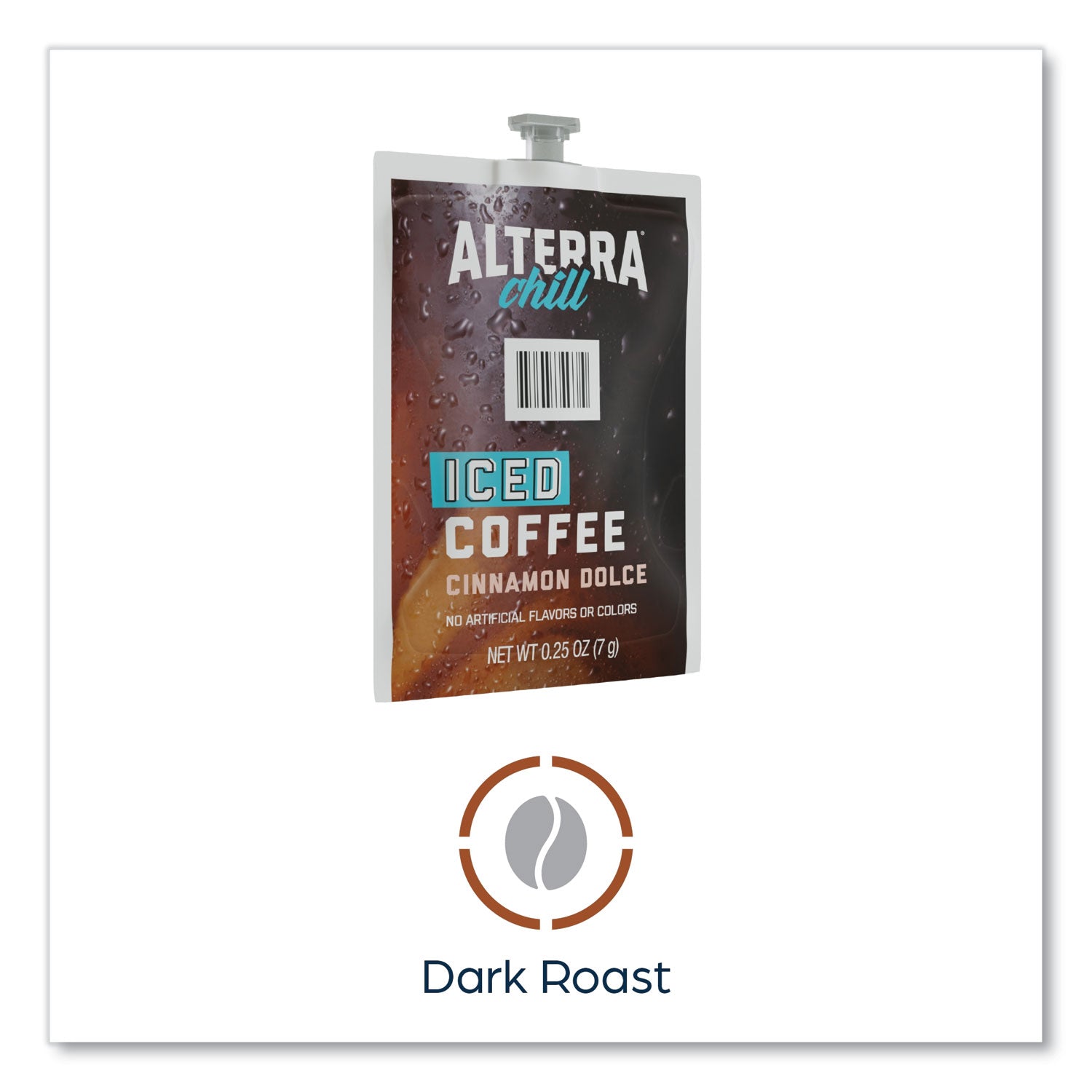 Compatible with Flavia Creation 300 with Chill Refresh Module, Flavia Creation 600 with Chill Module - Ice Coffee - Dark - Freshpack - Iced Cinnamon Dolc - Kosher - 90 / Carton