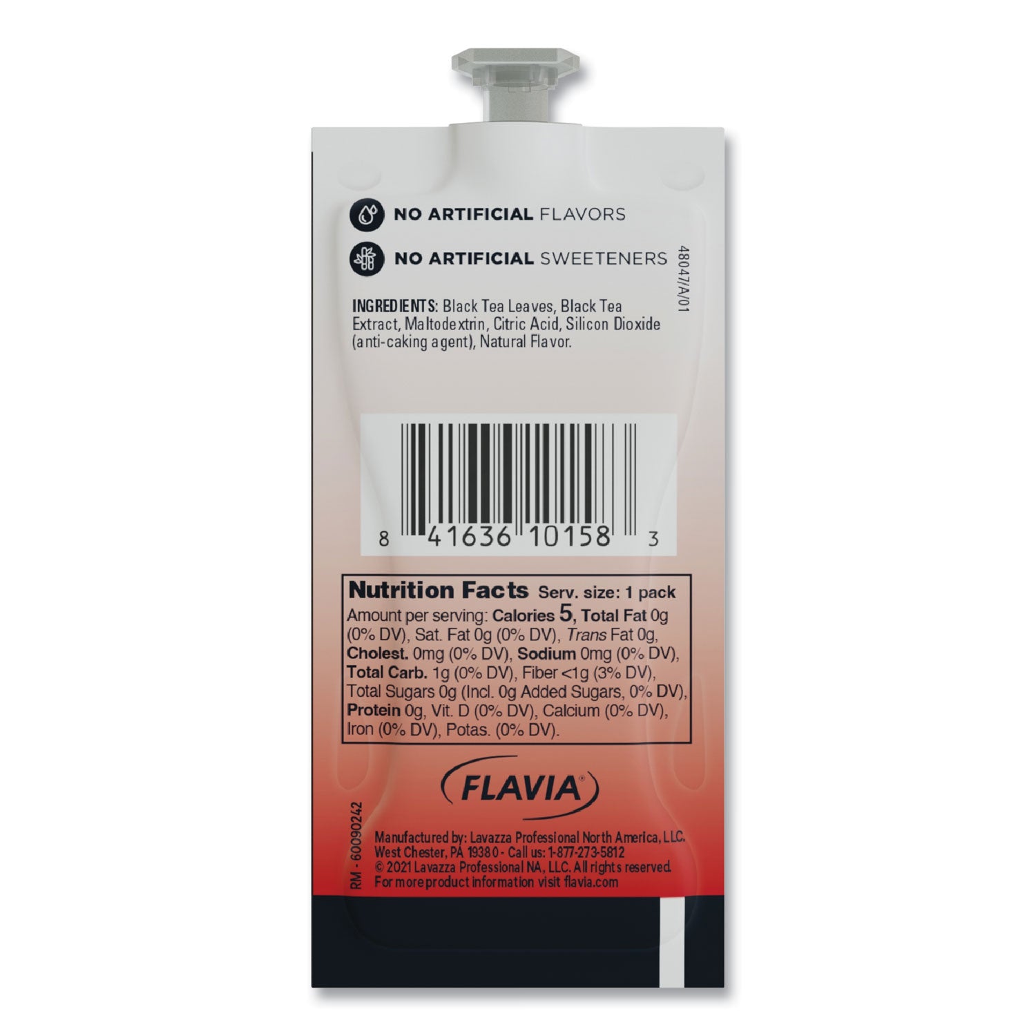 Compatible with Flavia Creation 300 with Chill Refresh Module, Flavia Creation 600 with Chill Module - Black Iced Tea - Caffeine-free - Kosher - 100 / Carton