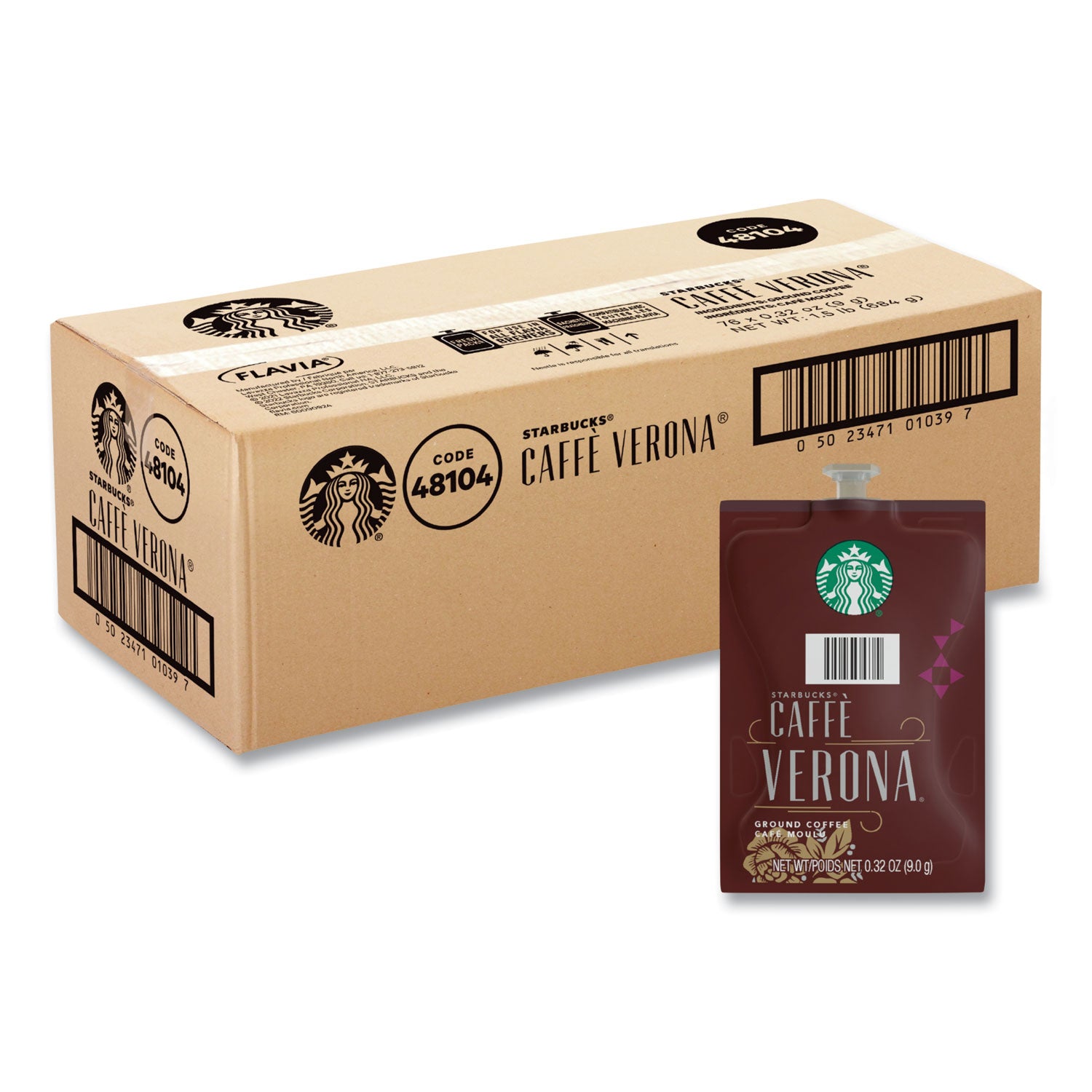 Compatible with Flavia - American, Hot Coffee - Dark - Freshpack - Caffe Verona, Classic, Dark Cocoa - Kosher - 76 / Carton