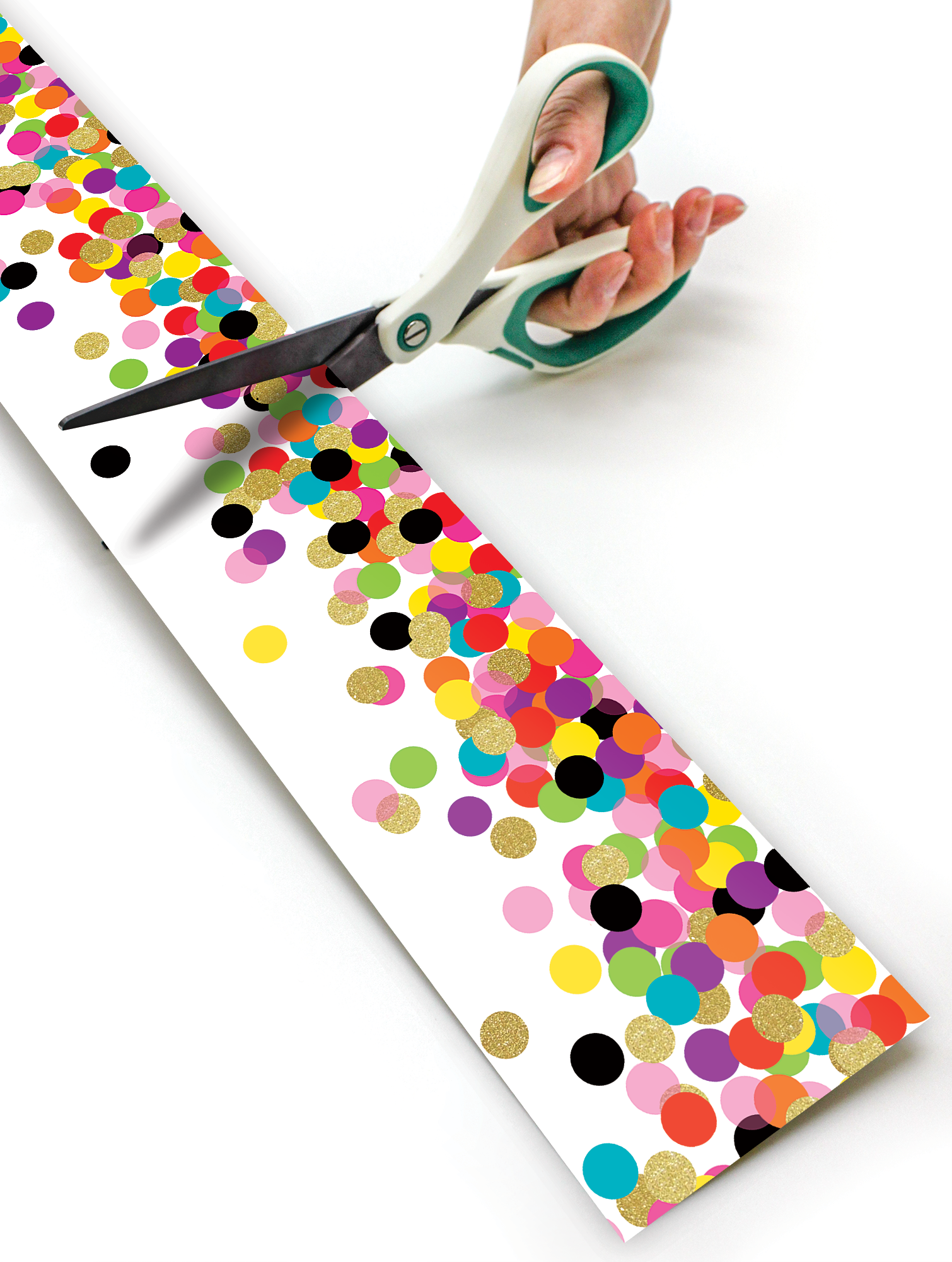 Confetti Straight Rolled Border Trim