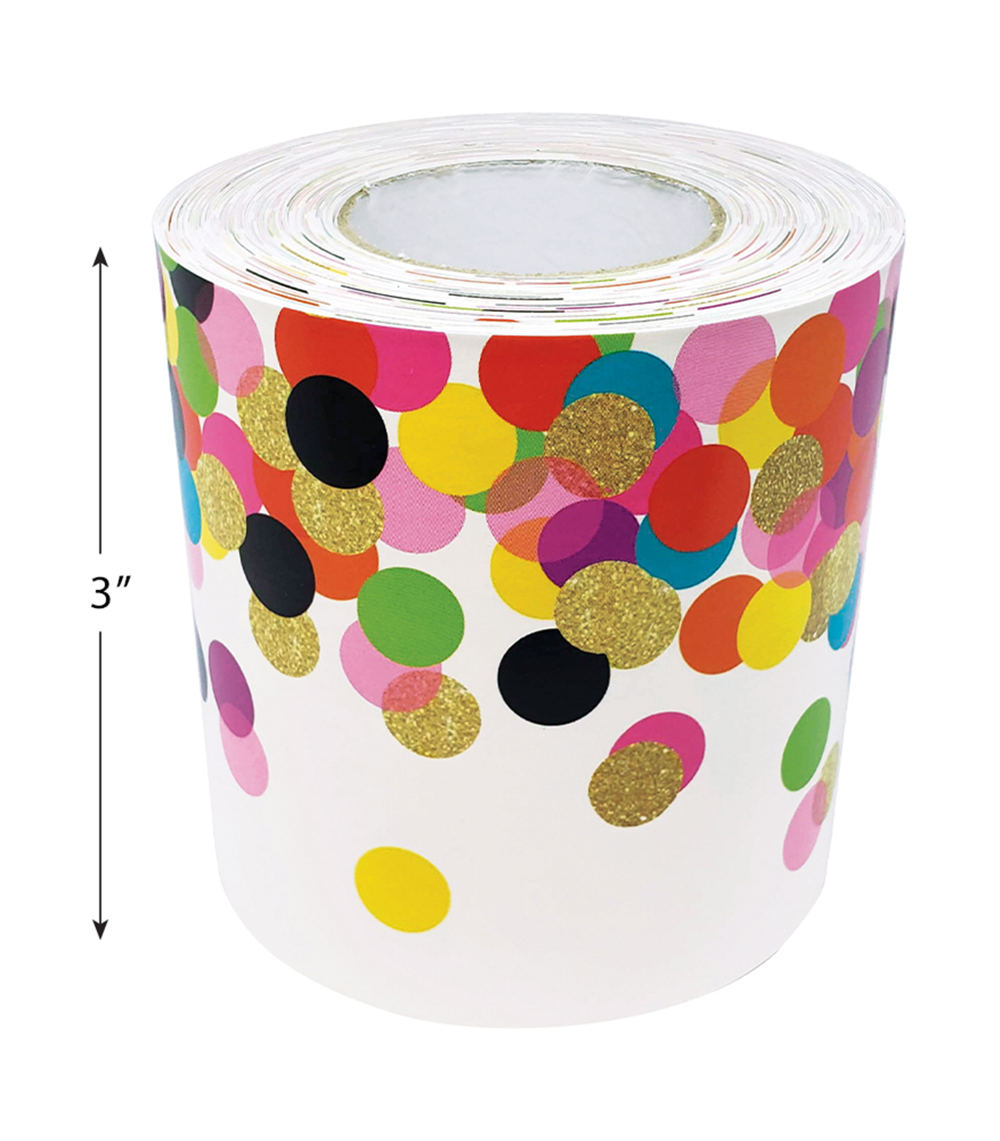 Confetti Straight Rolled Border Trim