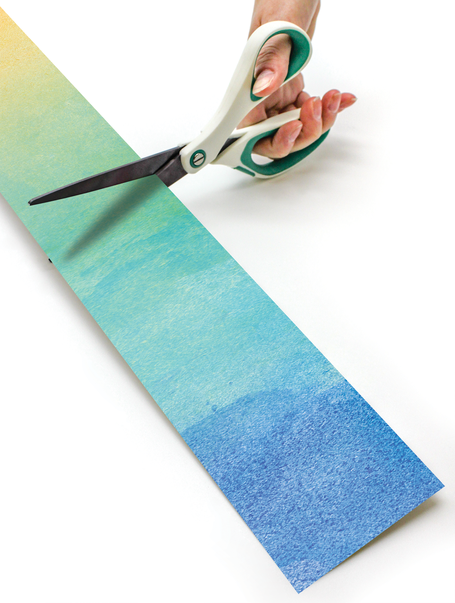 Watercolor Straight Rolled Border Trim