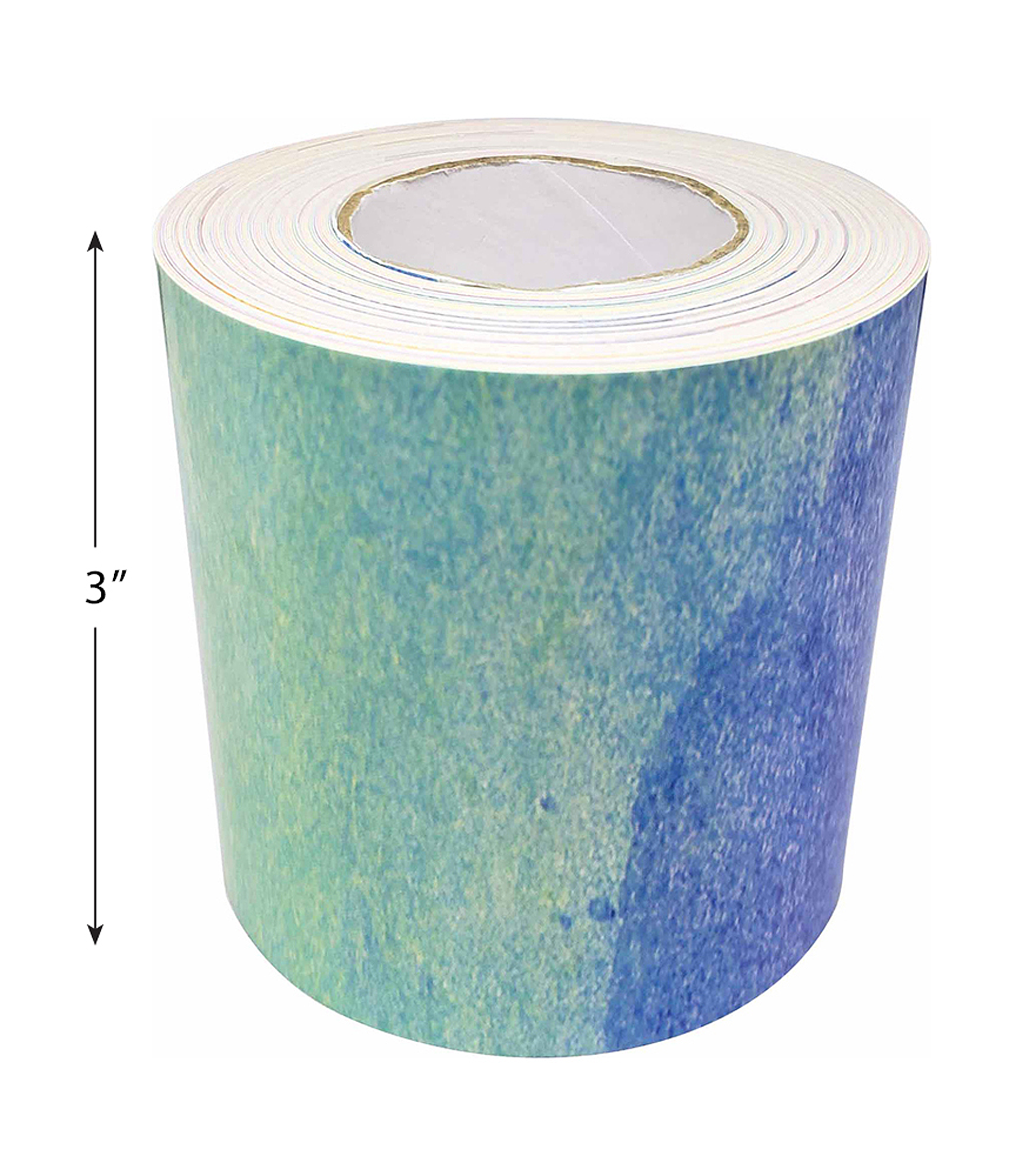 Watercolor Straight Rolled Border Trim