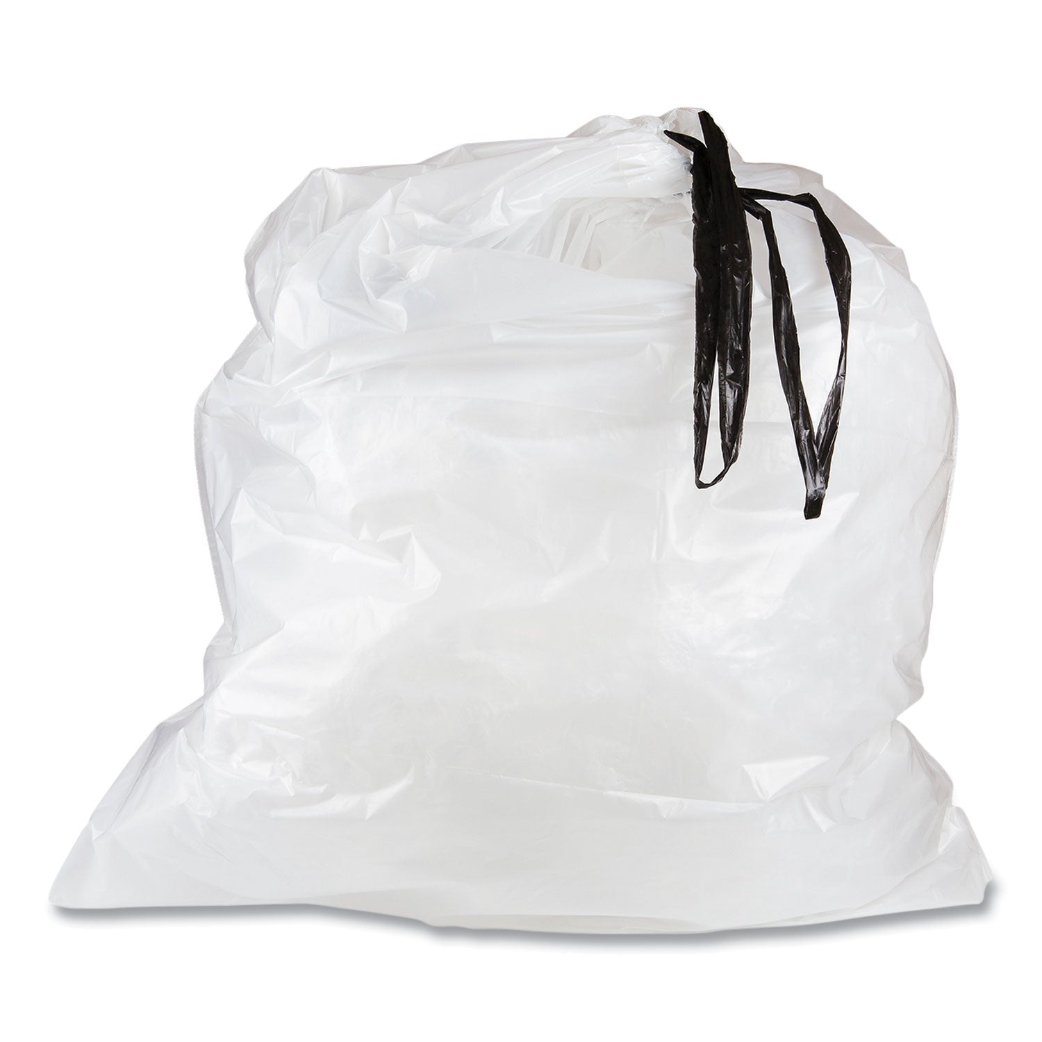 55 gal Capacity - 42.50" Length x 35.50" Width x 1.90 mil (48 Micron) Thickness - Draw Tape, Drawstring Closure - Natural - Garbage, Can Liner - 1/Carton - 1 Carton