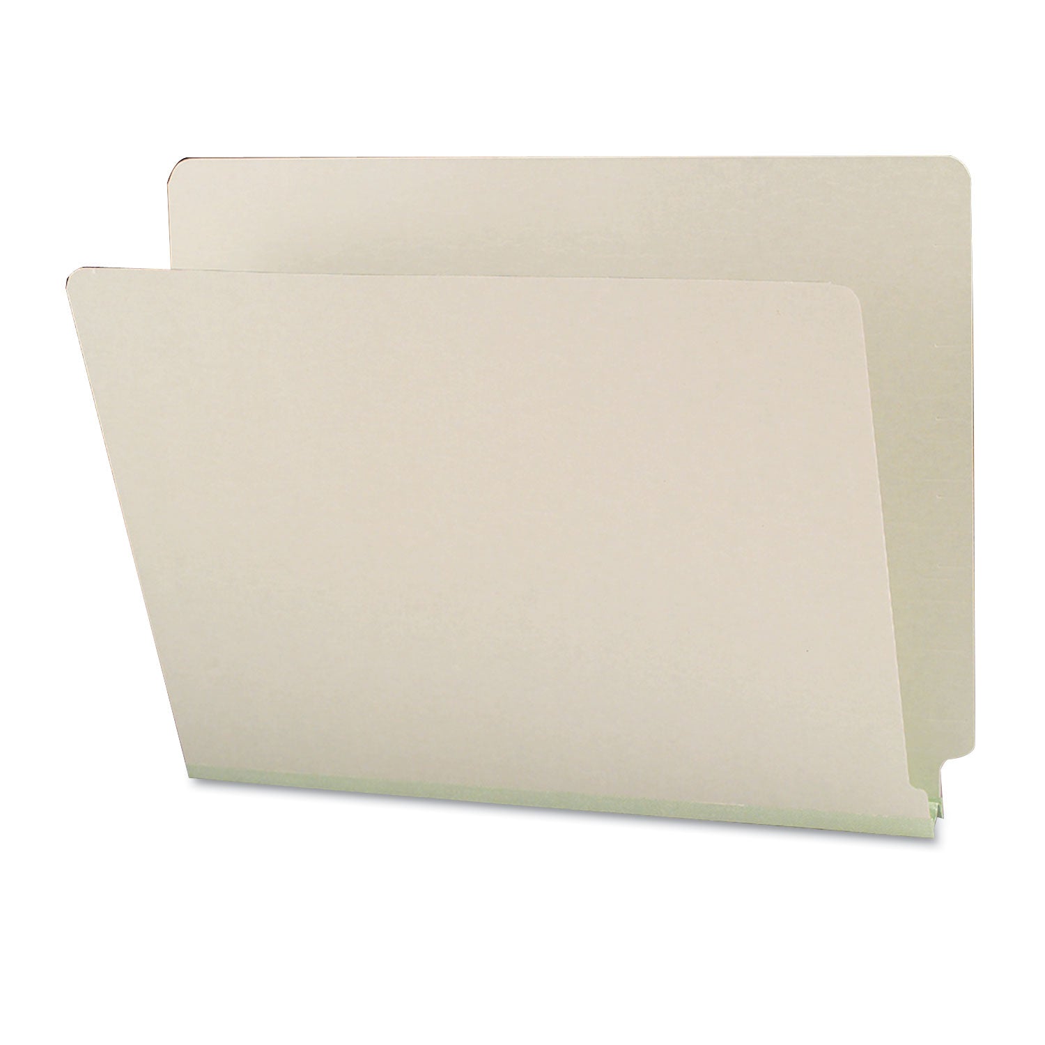 8 1/2" x 11" - 1" Expansion - 25 pt. - Pressboard - Gray, Green - Heavy Duty - 100% Recycled - 1 / Pack