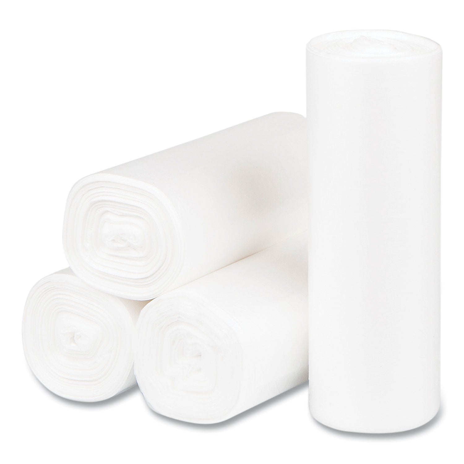 Inteplast Trash Bag - 4 gal Capacity - 18" Length x 17" Width x 0.24 mil (6 Micron) Thickness - High Density - Natural - Resin, High-density Polyethylene (HDPE) - Garbage, Industrial, Healthcare, Can Liner - 2000 / Case