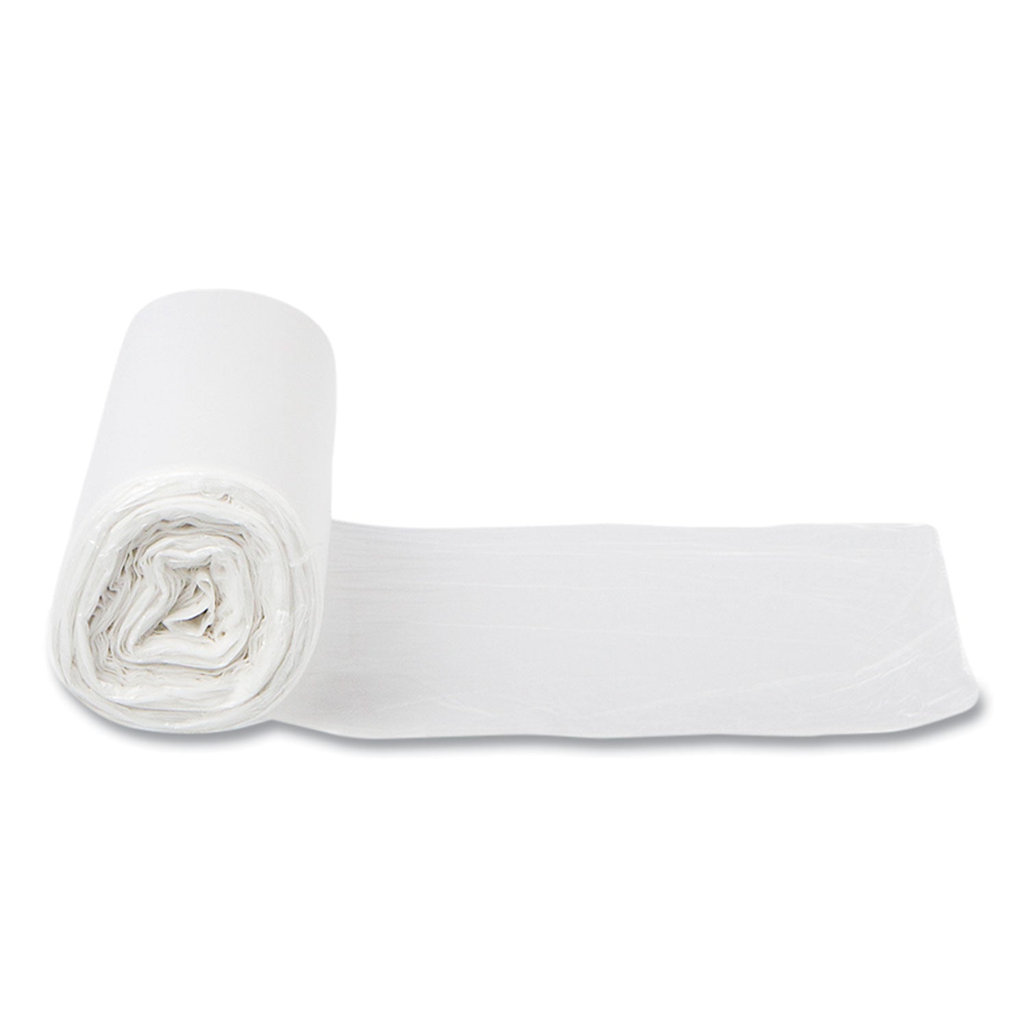High-Density Commercial Can Liners, 16 gal, 6 mic, 24" x 33", Natural, Perforated Roll, 50 Bags/Roll, 20 Rolls/Carton