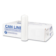 High-Density Commercial Can Liners, 16 gal, 6 mic, 24" x 33", Natural, Interleaved Roll, 50 Bags/Roll, 20 Rolls/Carton