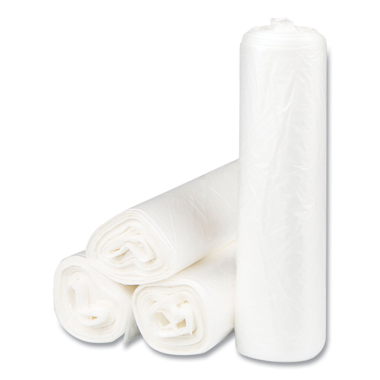 High-Density Commercial Can Liners, 16 gal, 6 mic, 24" x 33", Natural, Interleaved Roll, 50 Bags/Roll, 20 Rolls/Carton