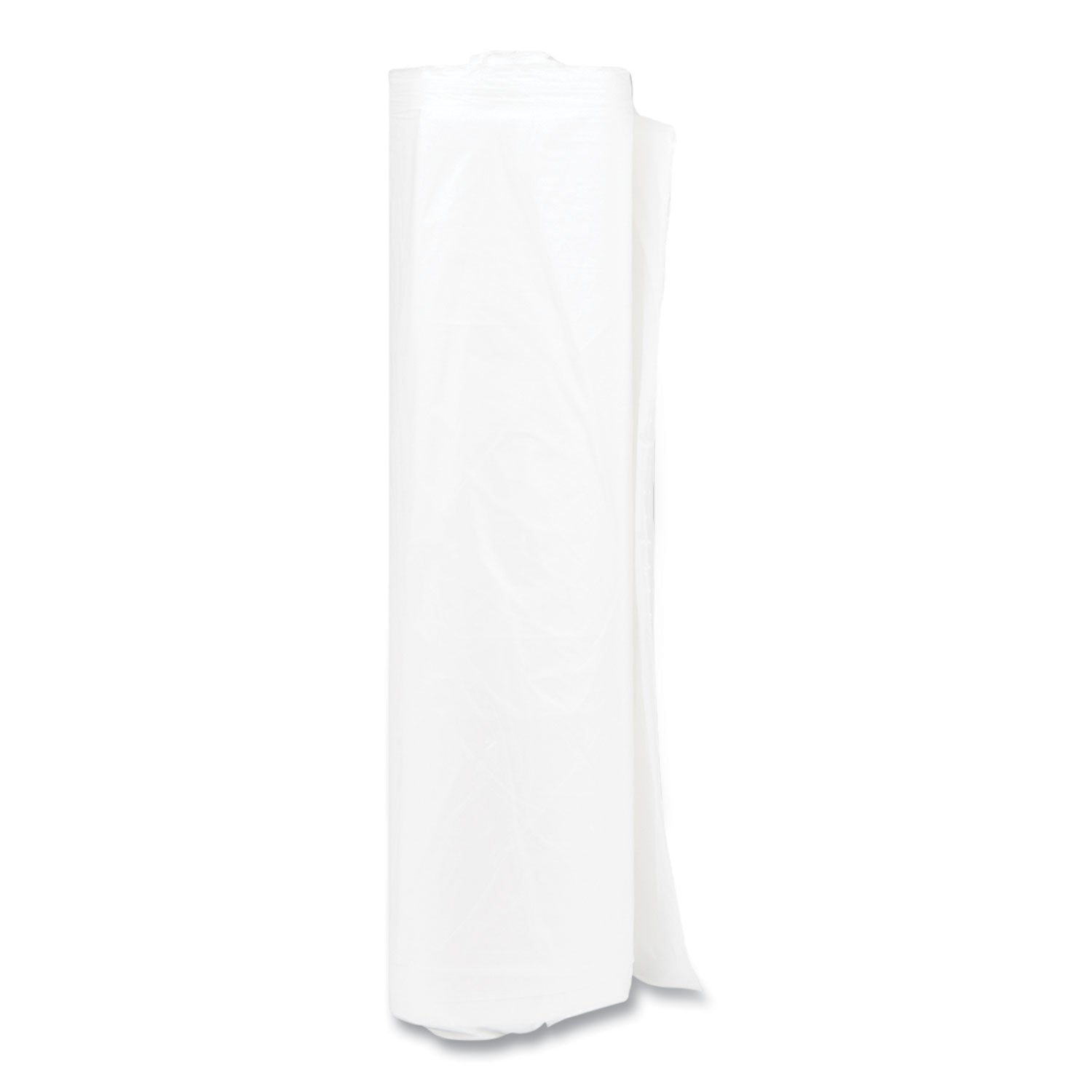 High-Density Commercial Can Liners, 33 gal, 11 mic, 33" x 40", Clear, Interleaved Roll, 25 Bags/Roll, 20 Rolls/Carton