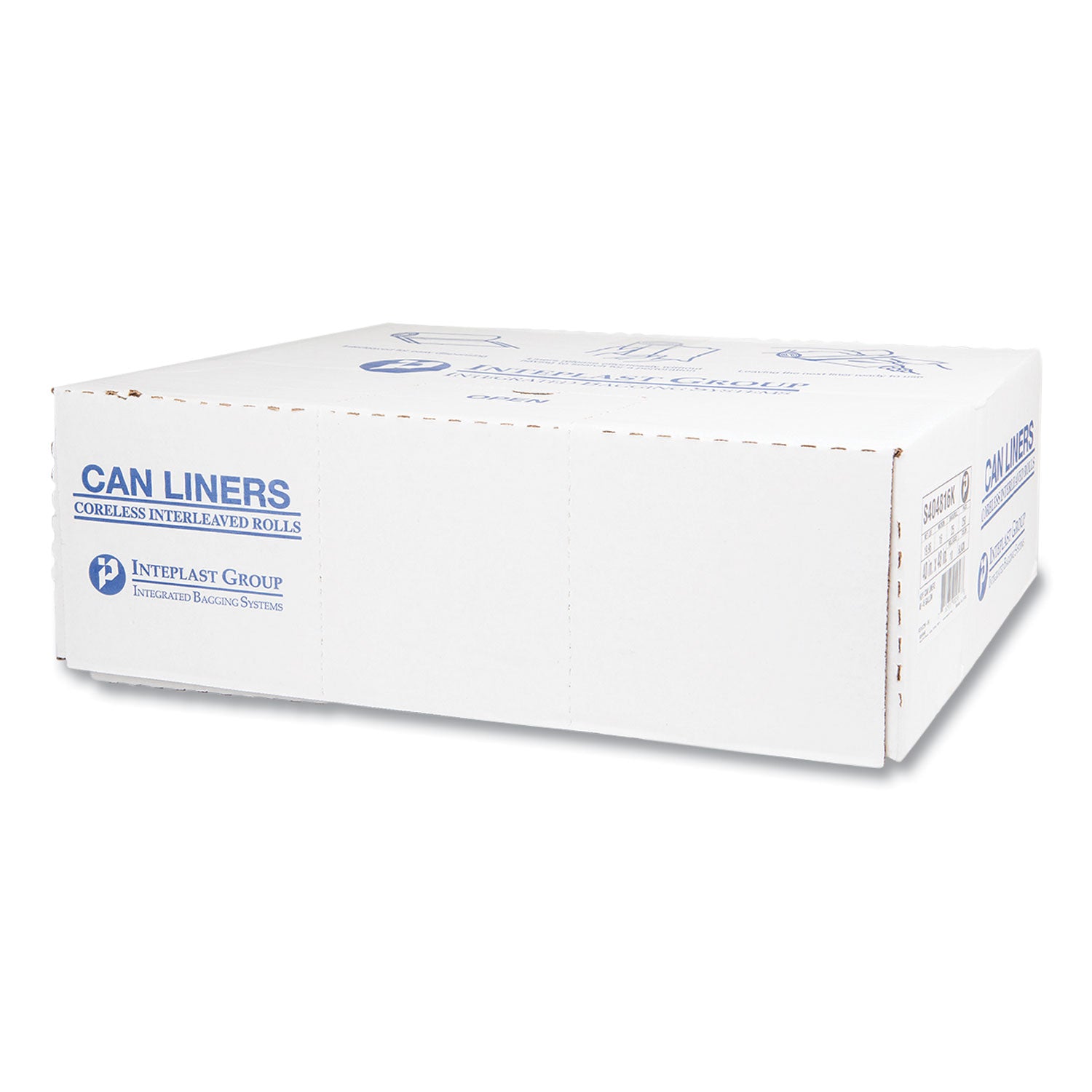 High-Density Commercial Can Liners, 45 gal, 16 mic, 40" x 48", Black, Interleaved Roll, 25 Bags/Roll, 10 Rolls/Carton