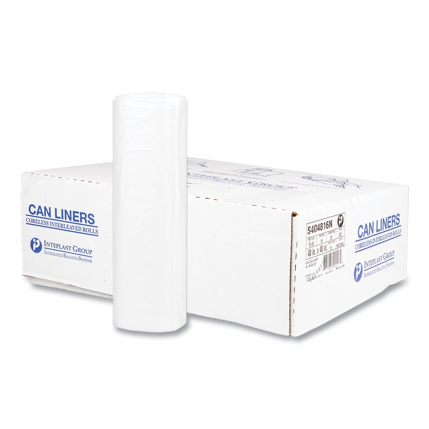 45 gal Capacity - 48" Width x 0.63 mil (16 Micron) Thickness - High Density - Natural - High-density Polyethylene (HDPE) - Kitchen, Breakroom - 250 / Case