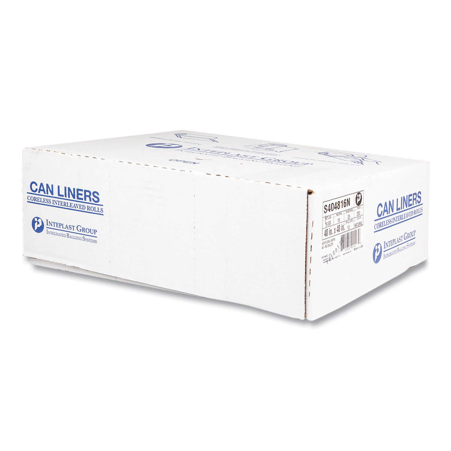 45 gal Capacity - 48" Width x 0.63 mil (16 Micron) Thickness - High Density - Natural - High-density Polyethylene (HDPE) - Kitchen, Breakroom - 250 / Case