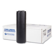 Inteplast Trash Bag - 45 gal Capacity - 48" Length x 40" Width x 0.87 mil (22 Micron) Thickness - High Density - Black - Resin, High-density Polyethylene (HDPE) - Garbage, Industrial, Healthcare, Can Liner - 150 / Case