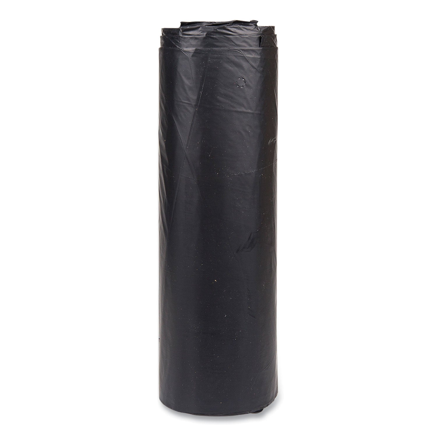 Inteplast Trash Bag - 45 gal Capacity - 48" Length x 40" Width x 0.87 mil (22 Micron) Thickness - High Density - Black - Resin, High-density Polyethylene (HDPE) - Garbage, Industrial, Healthcare, Can Liner - 150 / Case