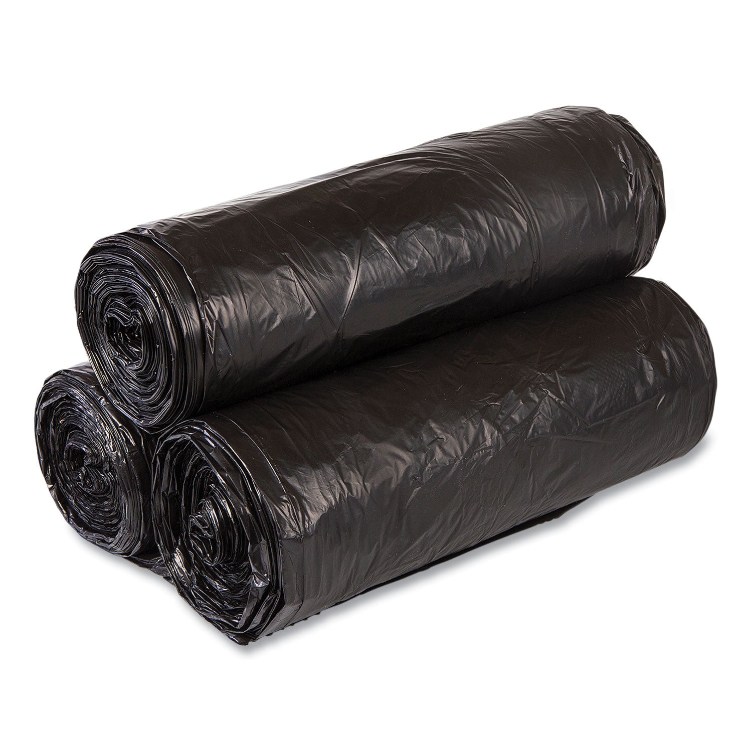 60 gal Capacity - 58" Width x 19 mil (483 Micron) Thickness - High Density - Black - High-density Polyethylene (HDPE) - Kitchen, Breakroom - 150 Case