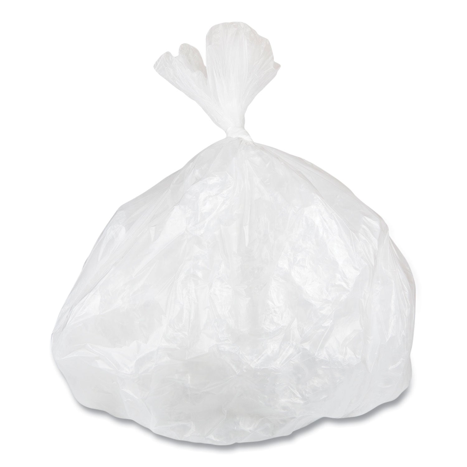 Low-Density Commercial Can Liners, 16 gal, 0.5 mil, 24" x 32", White, Interleaved Roll, 50 Bags/Roll, 10 Rolls/Carton