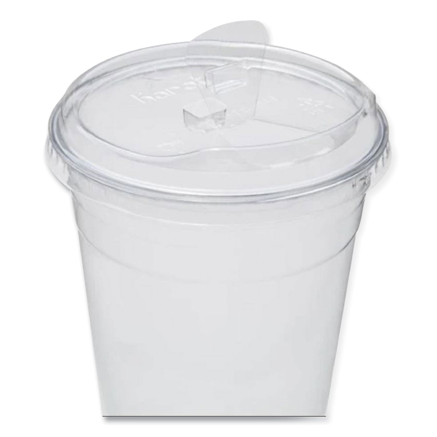 PET Lids, Strawless Sipper, Fits 12 oz to 24 oz Cold Cups, Plastic, Clear, 1,000/Carton