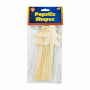 Wood Popstix Shapes - 6 People Sticks