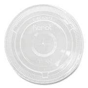 PET Lids, Flat with Straw Slot, Fits 12 oz to 24 oz Cold Cups, Plastic, Clear, 1,000/Carton