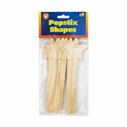 Wood Popstix Shapes - 6 Star Sticks