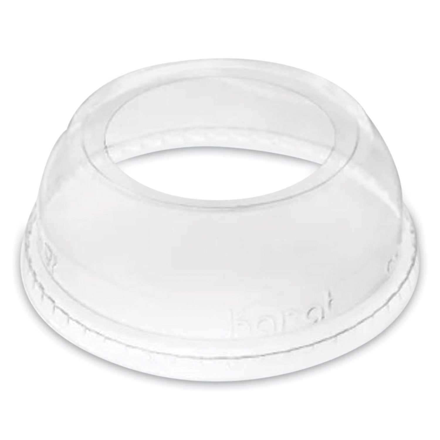 PET Lids, Wide Opening Dome, Fits 12 oz to 24 oz Cold Cups, Plastic, Clear, 1,000/Carton