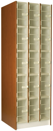Deep Instrument Storage, Door Style: Acousti-Grille Doors, Battle Creek Oak, 84"H x 27"W x 29"D, 306LB