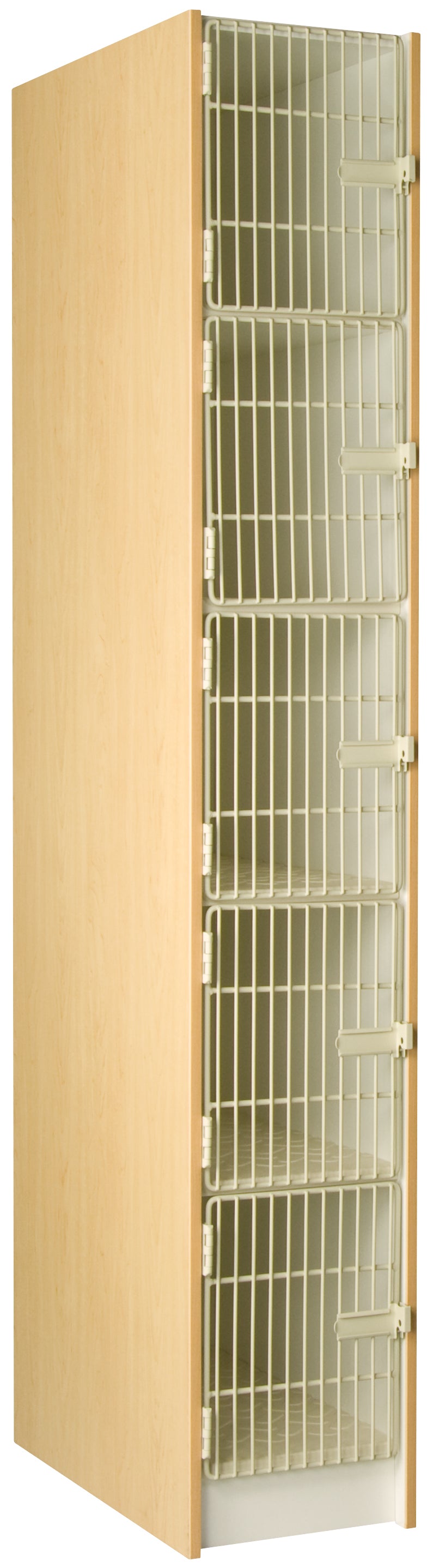 Deep Instrument Storage, Door Style: Acousti-Grille Doors, Battle Creek Oak, 84"H x 14"W x 29"D