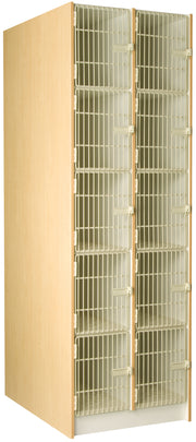 Deep Instrument Storage, Door Style: Acousti-Grille Doors, Battle Creek Oak, 84"H x 27"W x 40"D, 345LB