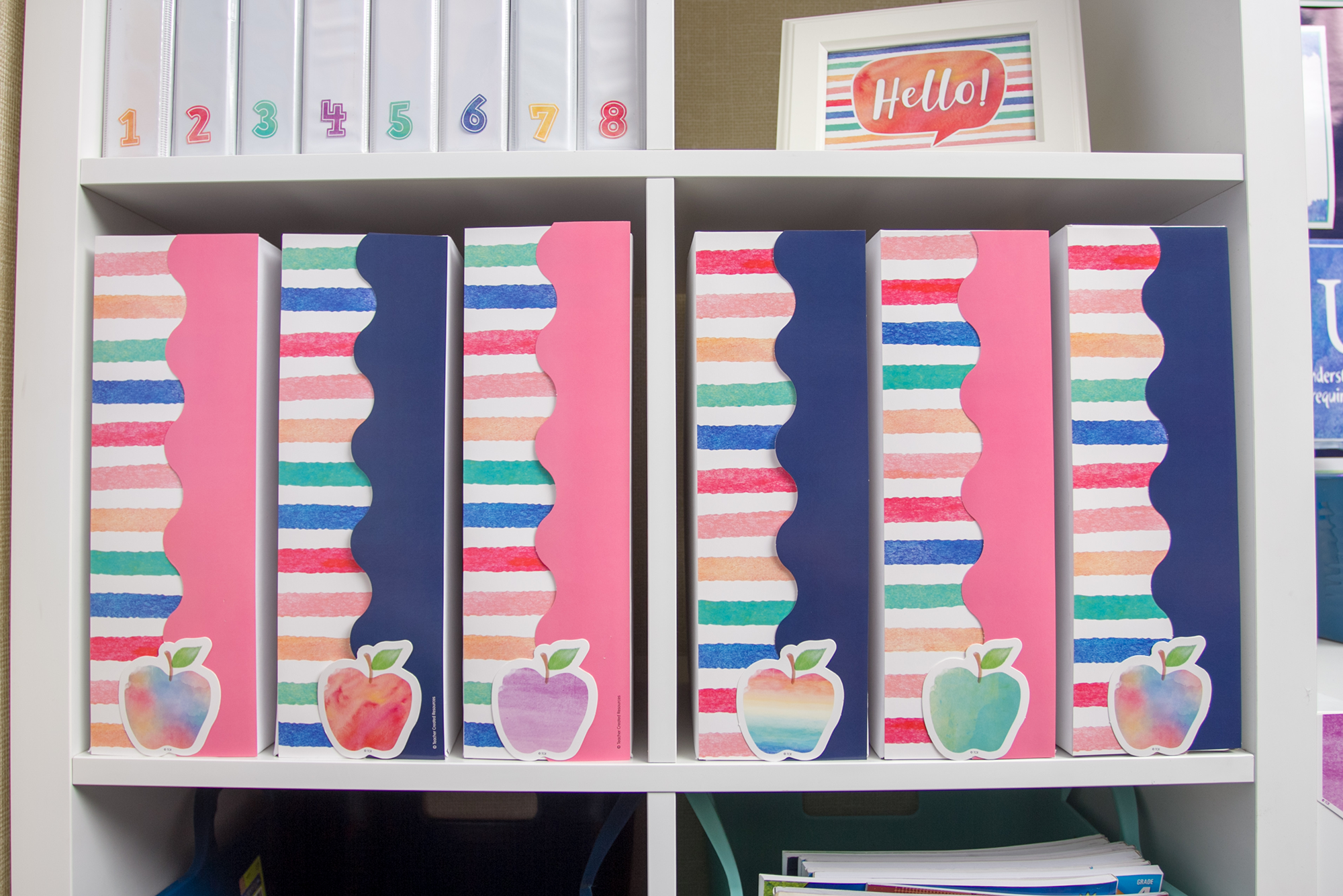 Watercolor Stripes Straight Border Trim
