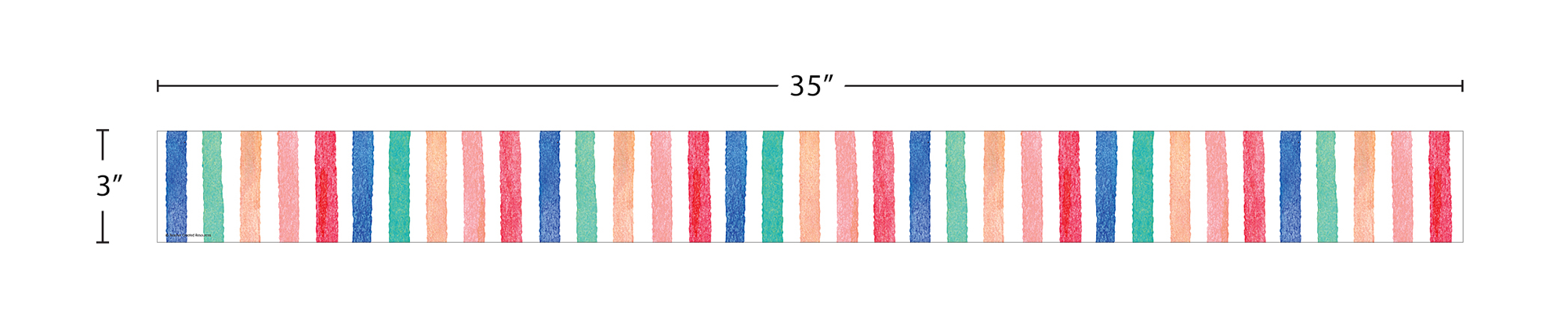 Watercolor Stripes Straight Border Trim