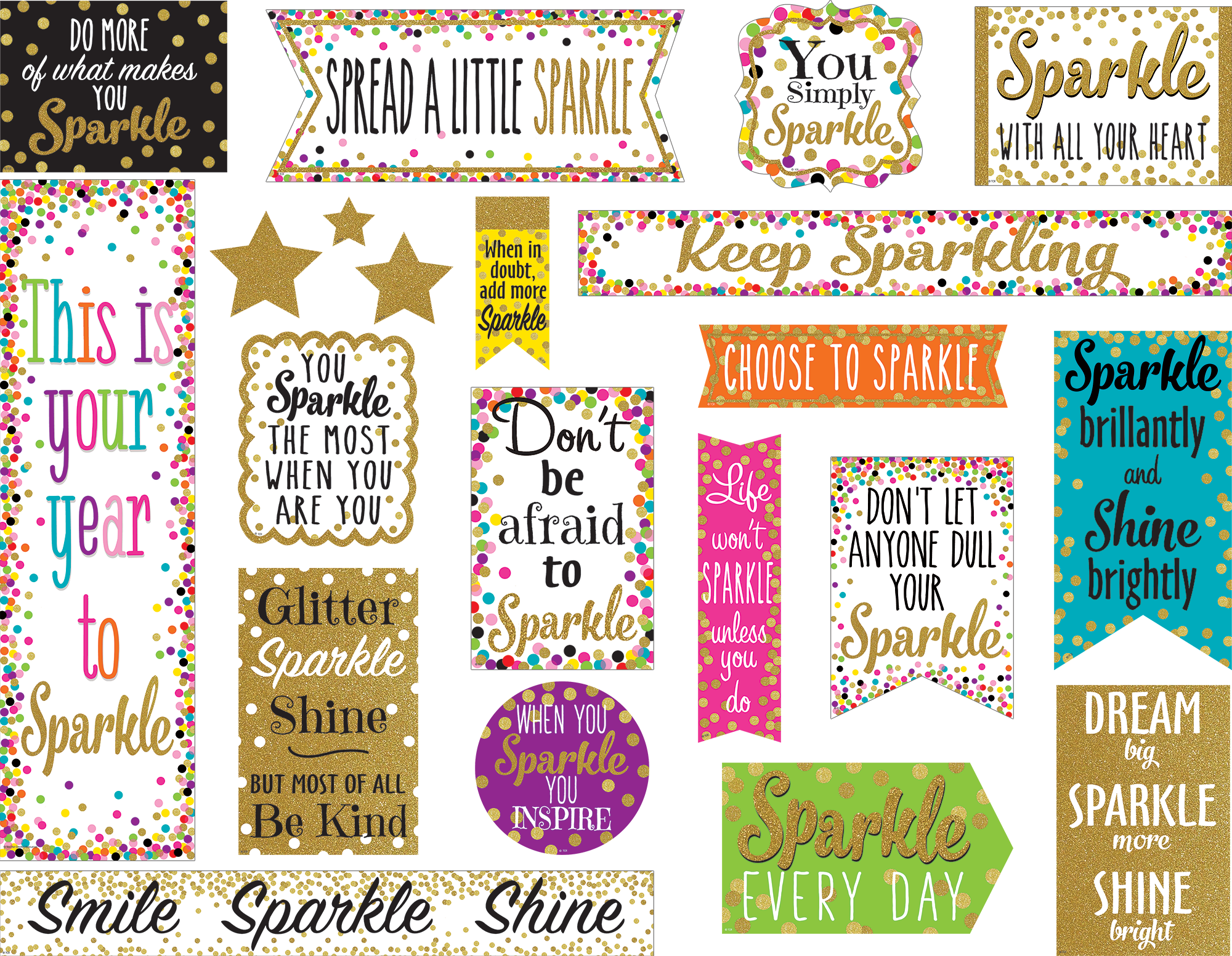 Confetti Sparkle and Shine Mini Bulletin Board