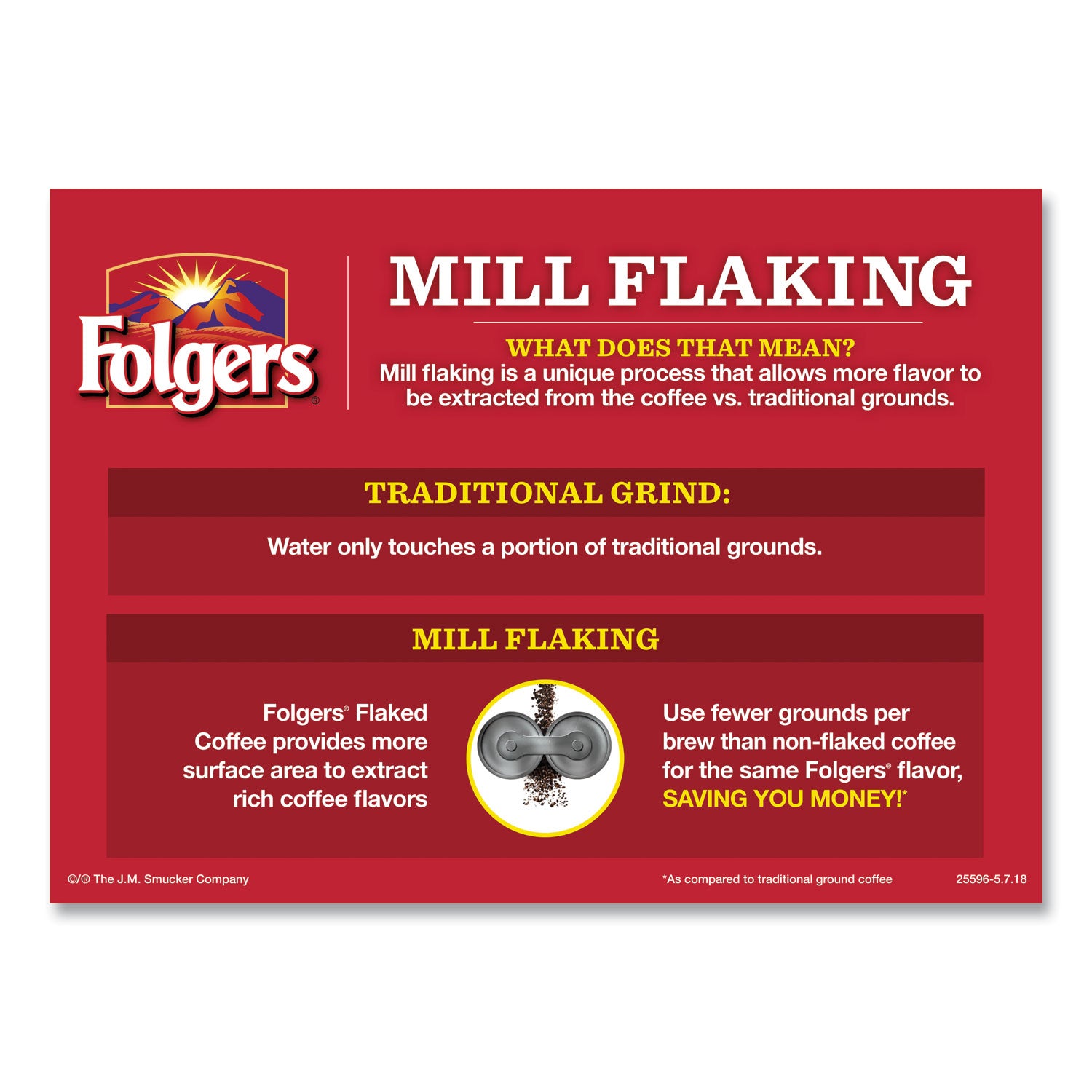 Folgers&reg; Filter Pack Classic Roast Coffee - Regular - 0.9 oz Per Pouch - Filter Pack - 10/Pack - 4 / Carton