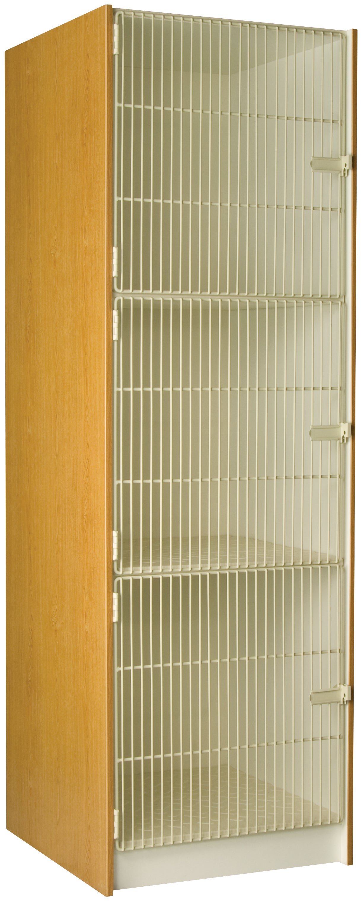 Deep Instrument Storage, Door Style: Acousti-Grille Doors, Battle Creek Oak, 84"H x 27"W x 29"D, 182LB