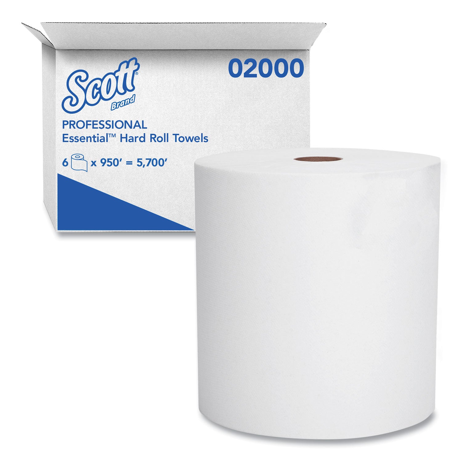 1 Ply - 8" Width x 950 ft Length - White - Paper - 6 / Carton