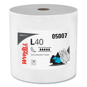 Wypall PowerClean L40 Extra Absorbent Towels - 12.20" Width x 12.40" Length - 750 Sheets/Roll - White, Blue - Cellulose - 1 Roll