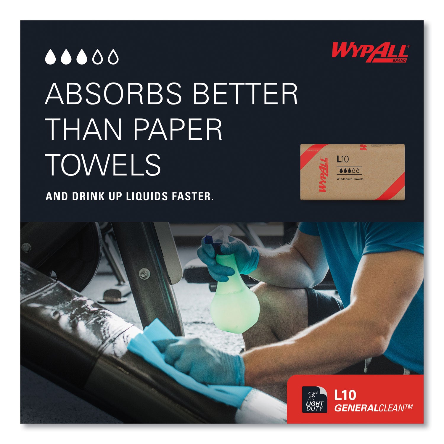 1 Ply - Single Fold - 9.10" Width x 10.25" Length - Blue - Paper - 224/Pack - 10 / Carton