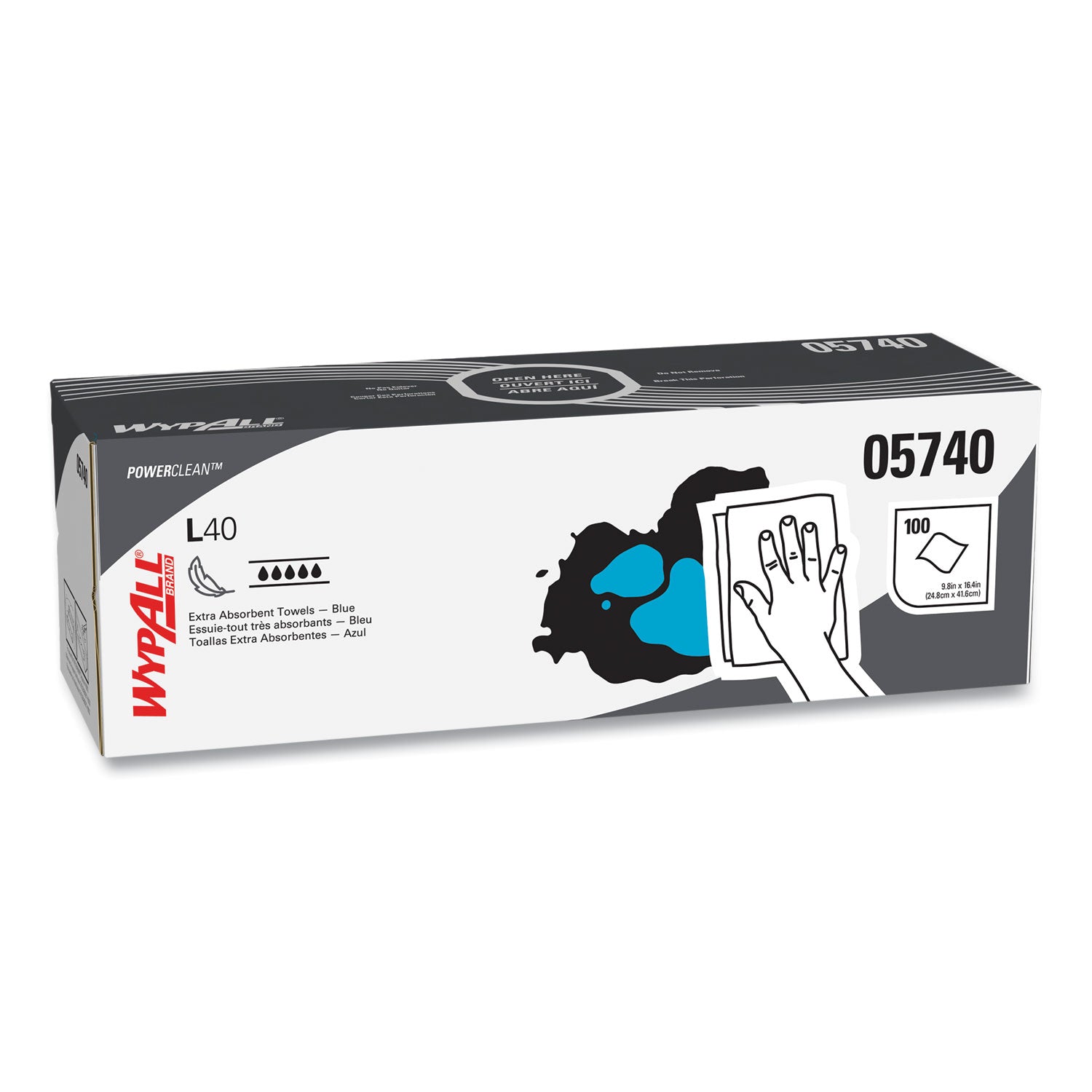 9.80" Width x 16.40" Length - Blue - 100/Box - 9 / Carton