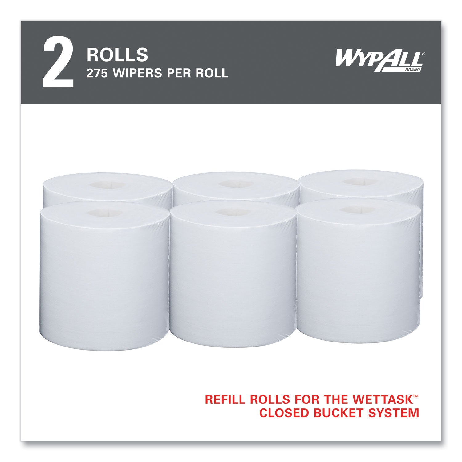 KIMTECH Wipers for Solvents, White, 275 Wipers per Roll, 2 Rolls per Carton, Absorbent and Soft