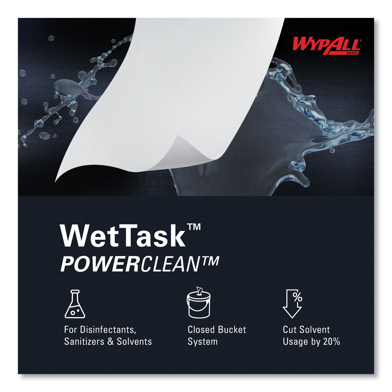 KIMTECH Wipers for Solvents, White, 275 Wipers per Roll, 2 Rolls per Carton, Absorbent and Soft